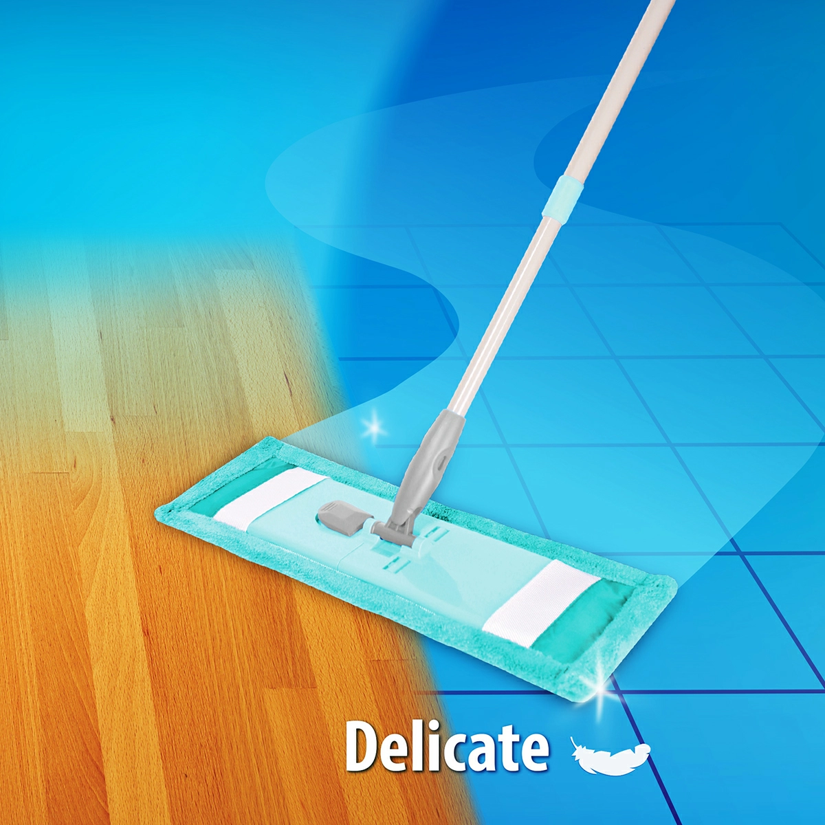 4 Швабра для уборки деликатных поверхностей Hausmann с телескопической ручкой фото 3