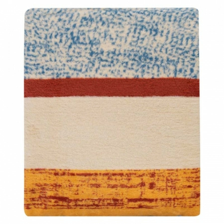 2 Плед 200x220см Pappel Cotton, голубой с бежевым фото 4