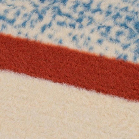 3 Плед 200x220см Pappel Cotton, голубой с бежевым фото 5