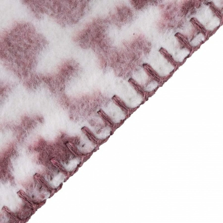 4 Плед 200x220см Pappel Cotton, белый с бордовым фото 4