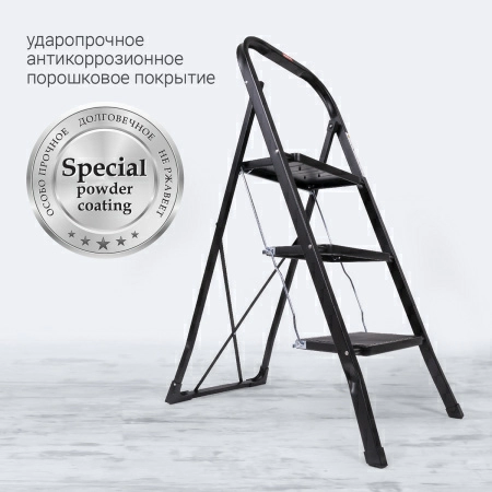 Стремянка Hausmann Aktru 3 ступени фото 14