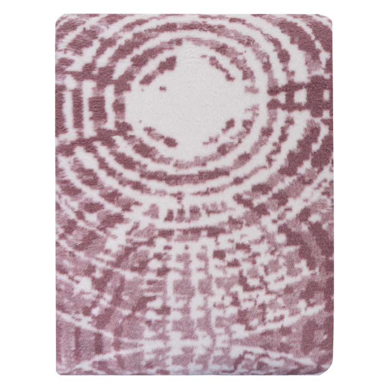 Плед 200x220см Pappel Cotton, белый с бордовым фото 2