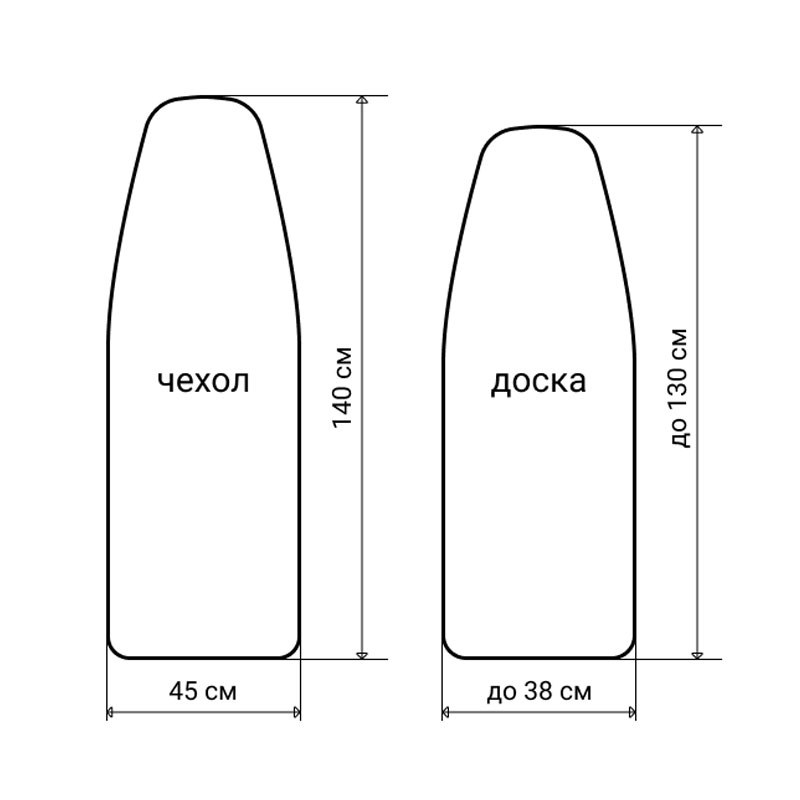 Чехол для гладильной доски, 140x45см, Leifheit Heat Reflect Universal, металлизированное покрытие фото 2